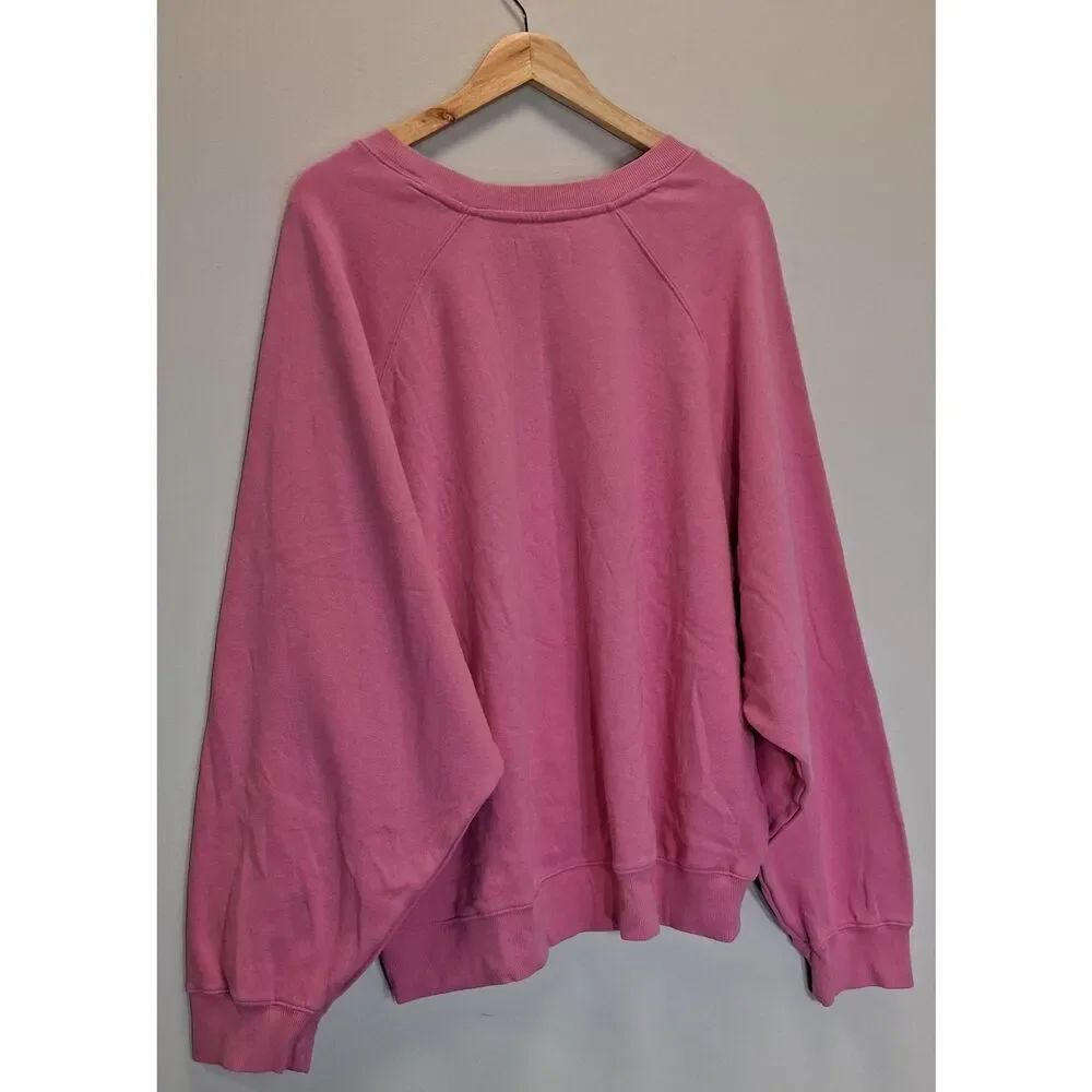 Old Navy womens 2xl Tall Pullover Sweatshirt pink boat neck longsleeve - Picture 4 of 9
